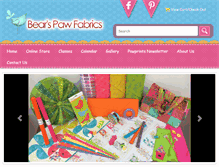 Tablet Screenshot of bearspawfabrics.com